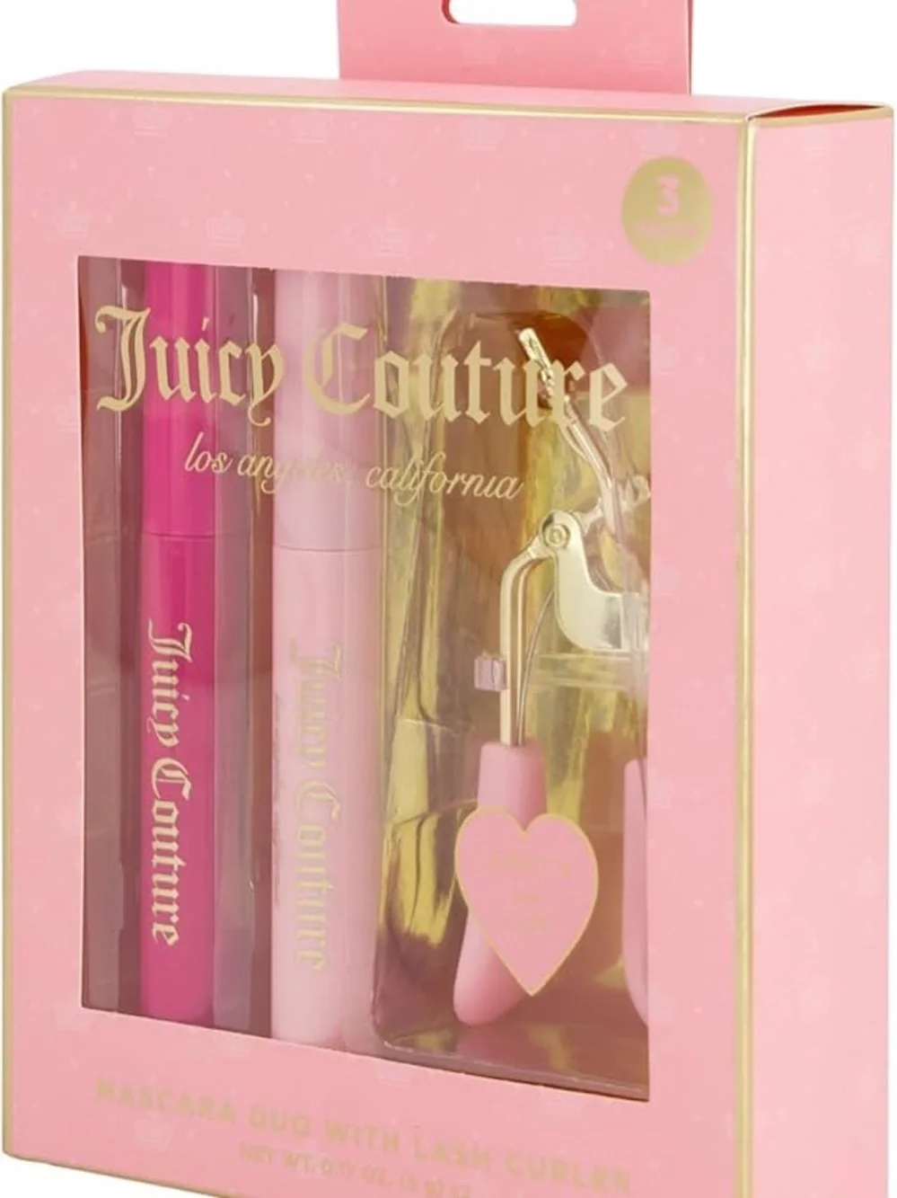 Juicy Couture Mascara Duo & Lash Curler Gift Set (Black Volume & Lucious Lash)